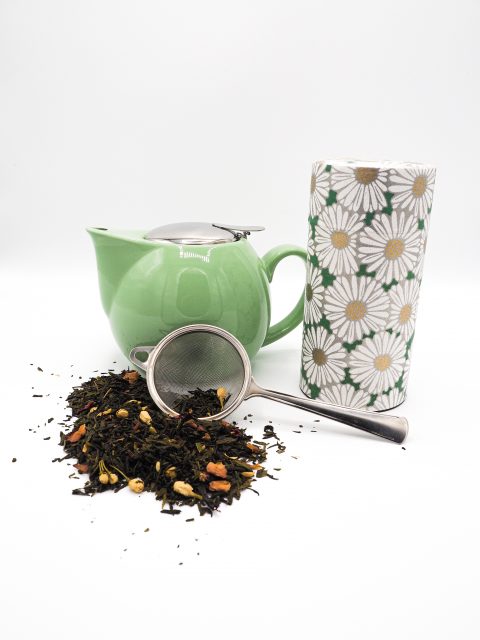 Service à thé — théière en fonte et boîte à thé