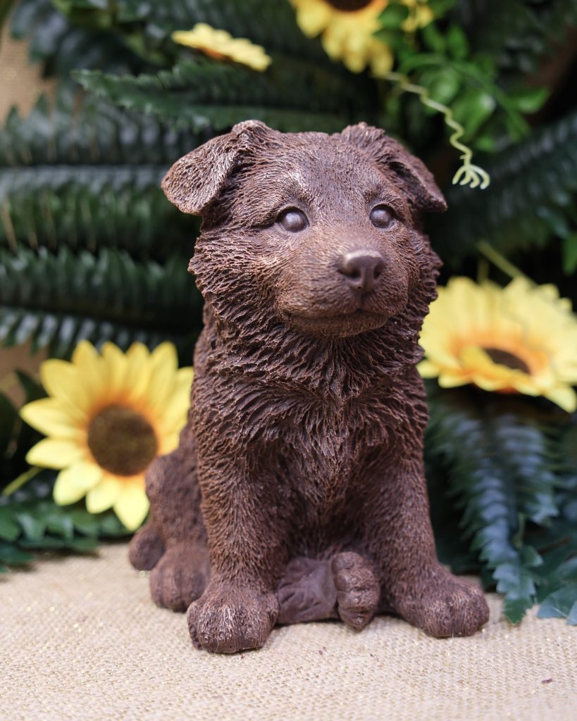 Sujet en chocolat · Chiot
