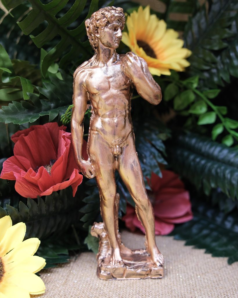 Sculpture en chocolat · Statue de David