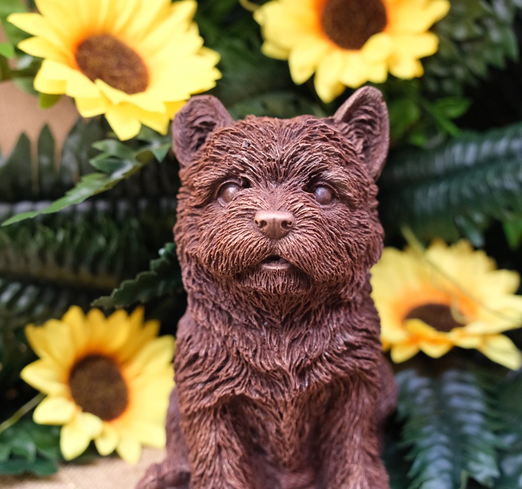 Sujet en chocolat · Terrier